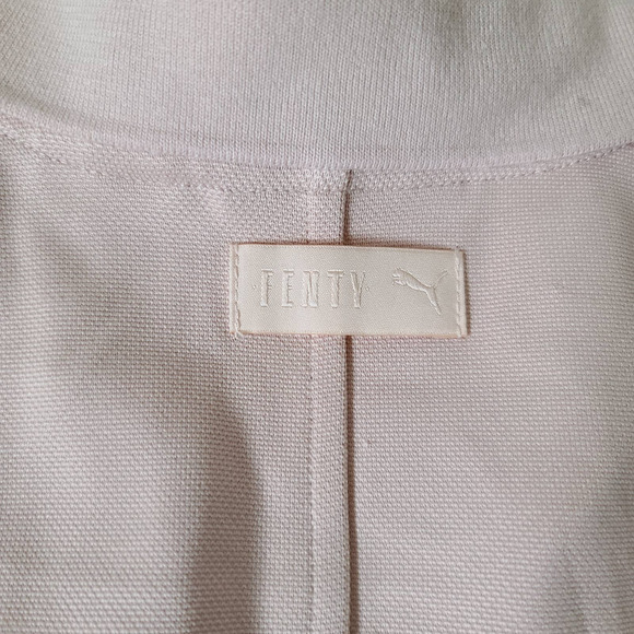 Puma Fenty By Rihanna Pink Lace Polo Collar Bodysuit Shirt Size Medium - Picture 5 of 12